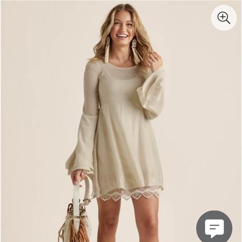 Boho sweater dress